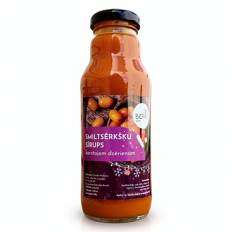 Sea Buckthorn Syrup for Hot Drinks 300ml